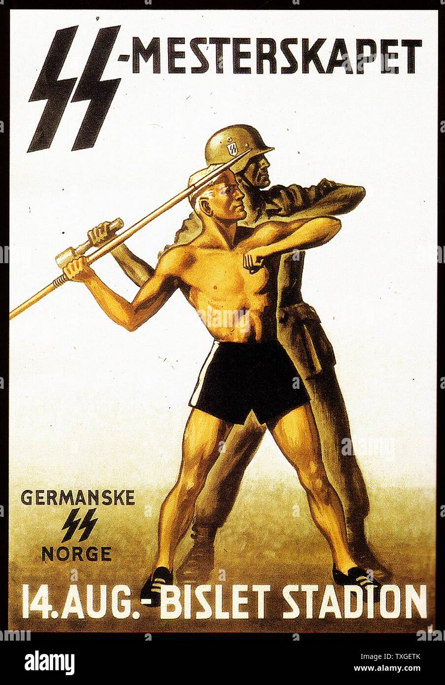 SS propaganda Second World War poster. Dated 1943` Stock Photo